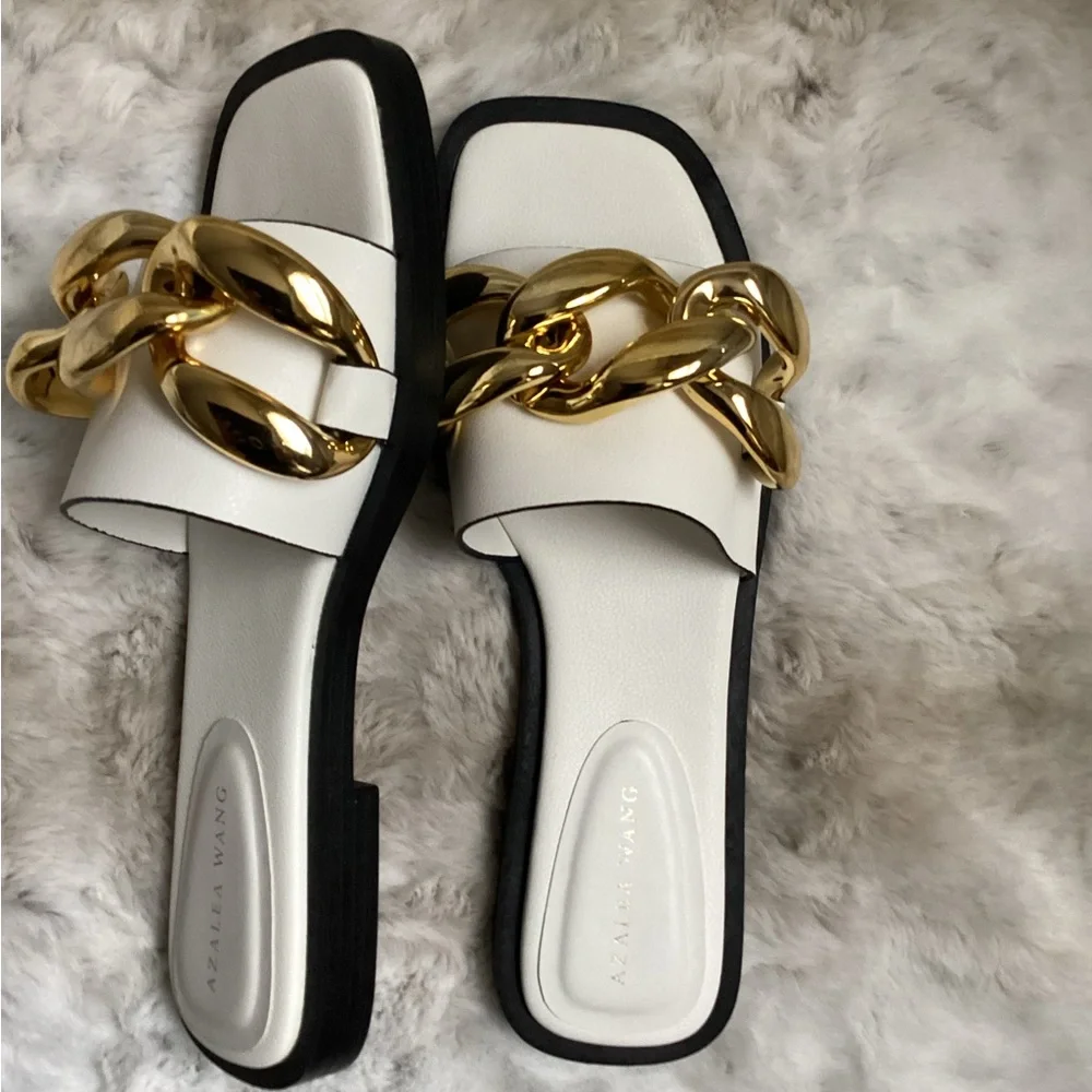 Azalea Wang Parker-White Sandal, 8, NIB - Picture 4 of 8